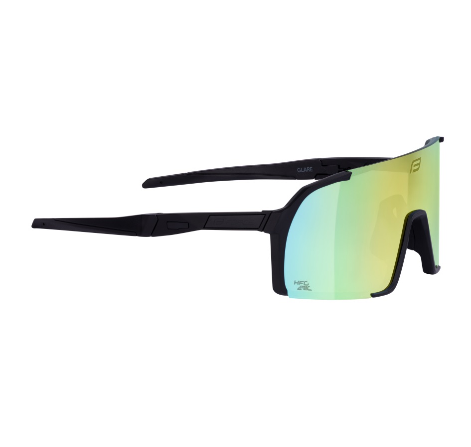 sunglasses FORCE GLARE black, yellow mirror lens