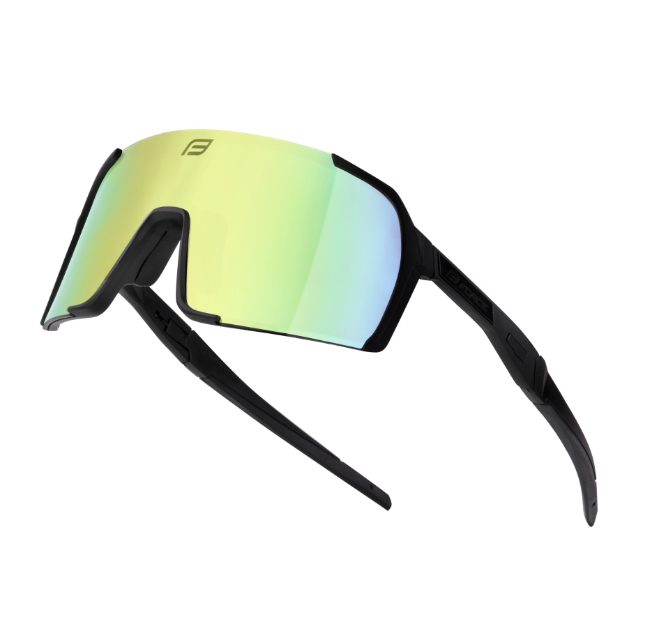 sunglasses FORCE GLARE black, yellow mirror lens