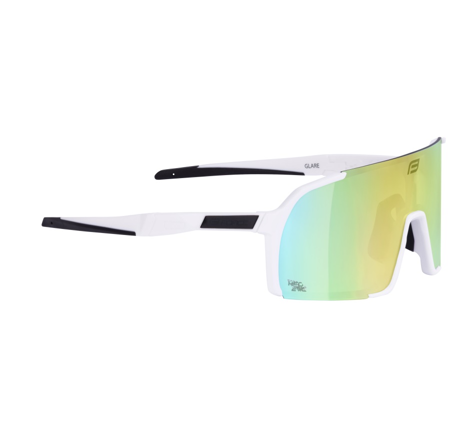 sunglasses FORCE GLARE white, yellow mirror lens