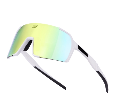 sunglasses FORCE GLARE white, yellow mirror lens