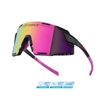 sunglasses FORCE GRIP, blk-pink, pink revo lens
