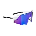 sunglasses FORCE GRIP, white, blue revo lens