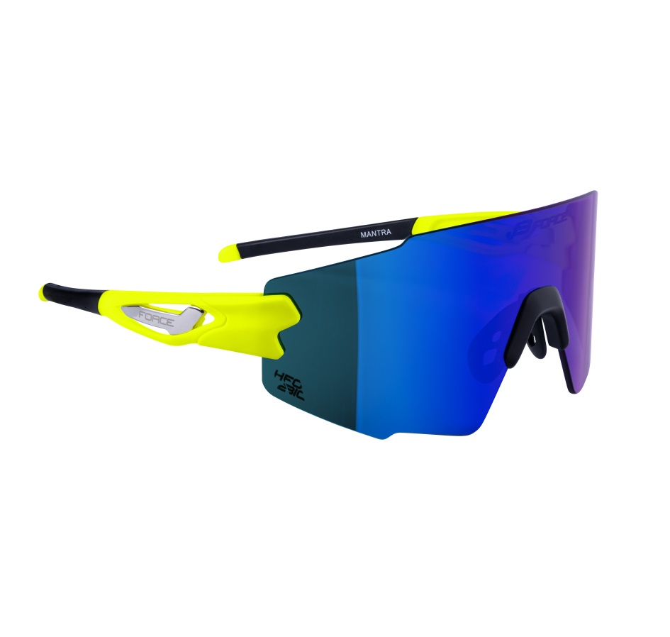sunglasses FORCE MANTRA fluo, blue mirror lens