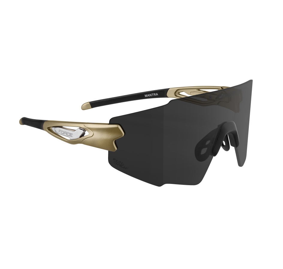 sunglasses FORCE MANTRA gold, black mirror lens