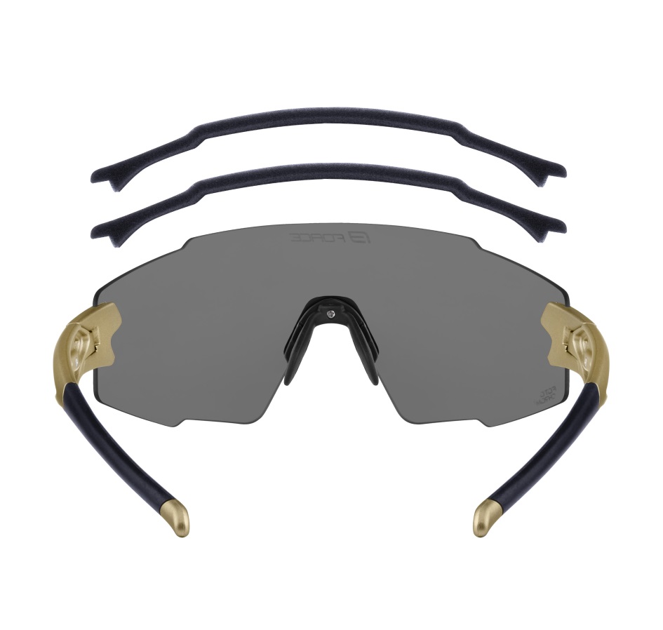 sunglasses FORCE MANTRA gold, black mirror lens