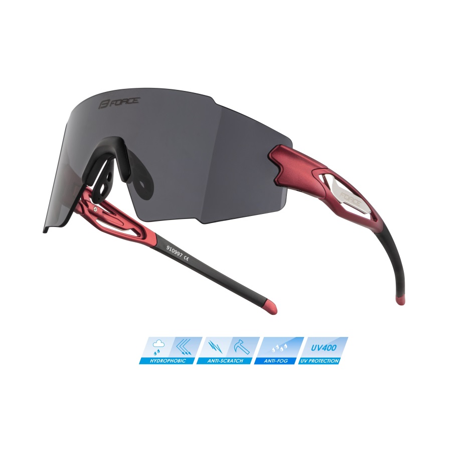 sunglasses FORCE MANTRA red, black mirror lens