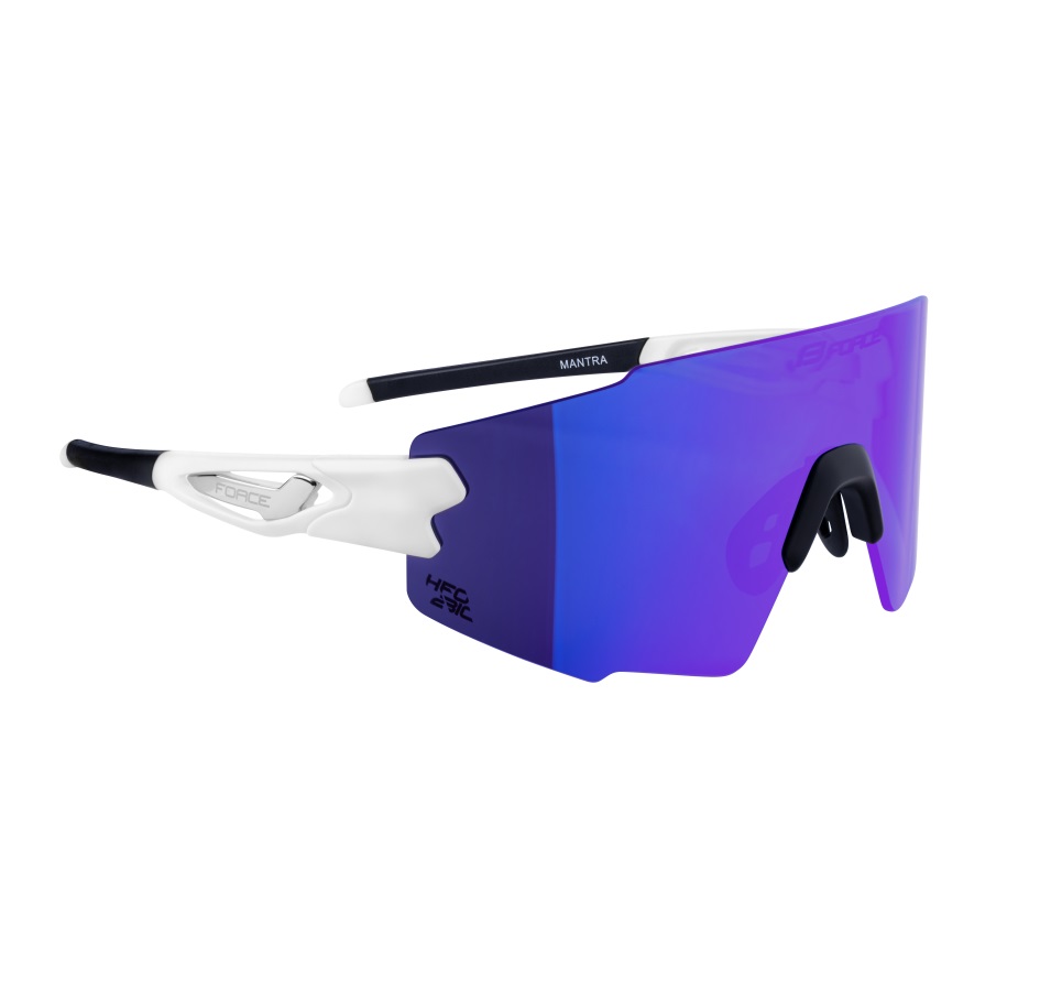 sunglasses FORCE MANTRA white, purple mirror lens