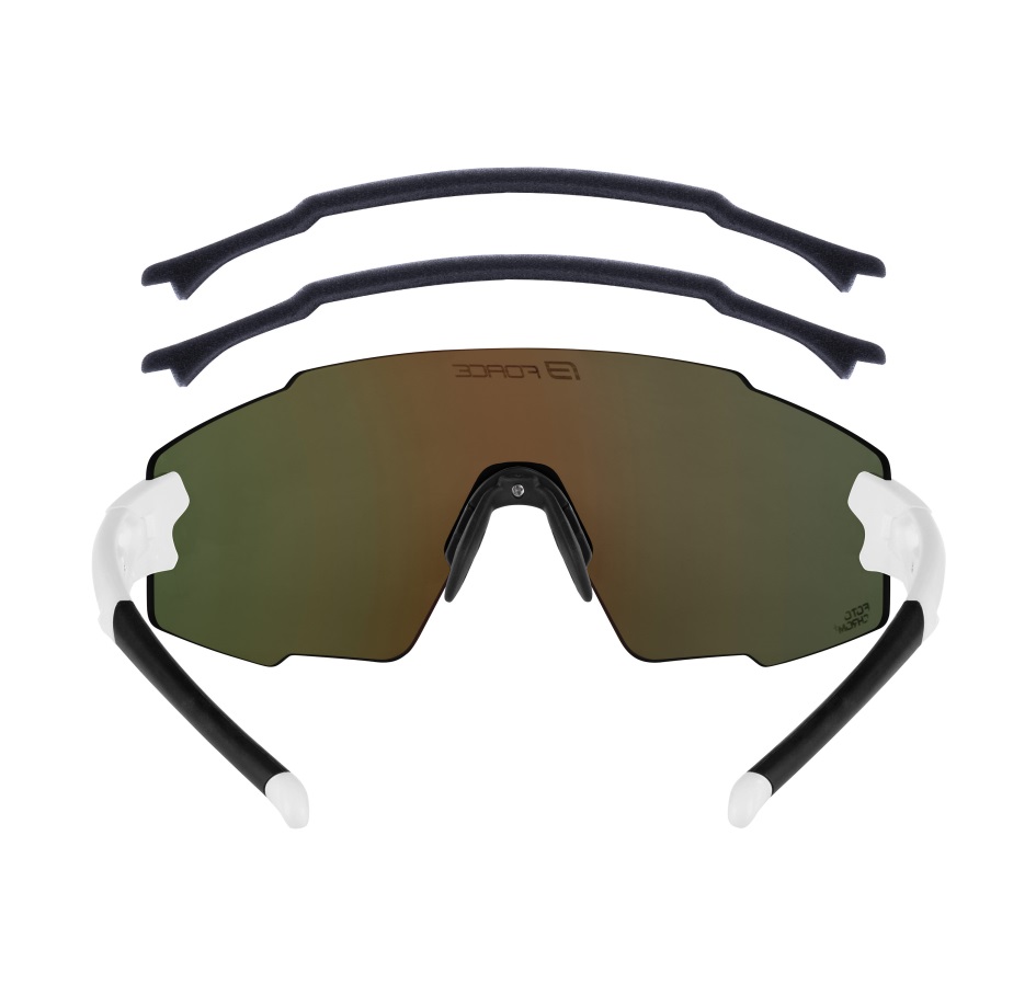 sunglasses FORCE MANTRA white, purple mirror lens