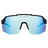 sunglasses FORCE PULSE black, blue mirr. lens