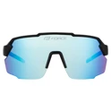 sunglasses FORCE PULSE black, blue mirr. lens