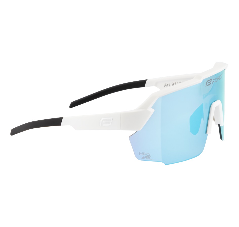 sunglasses FORCE PULSE white, blue mirr. lens