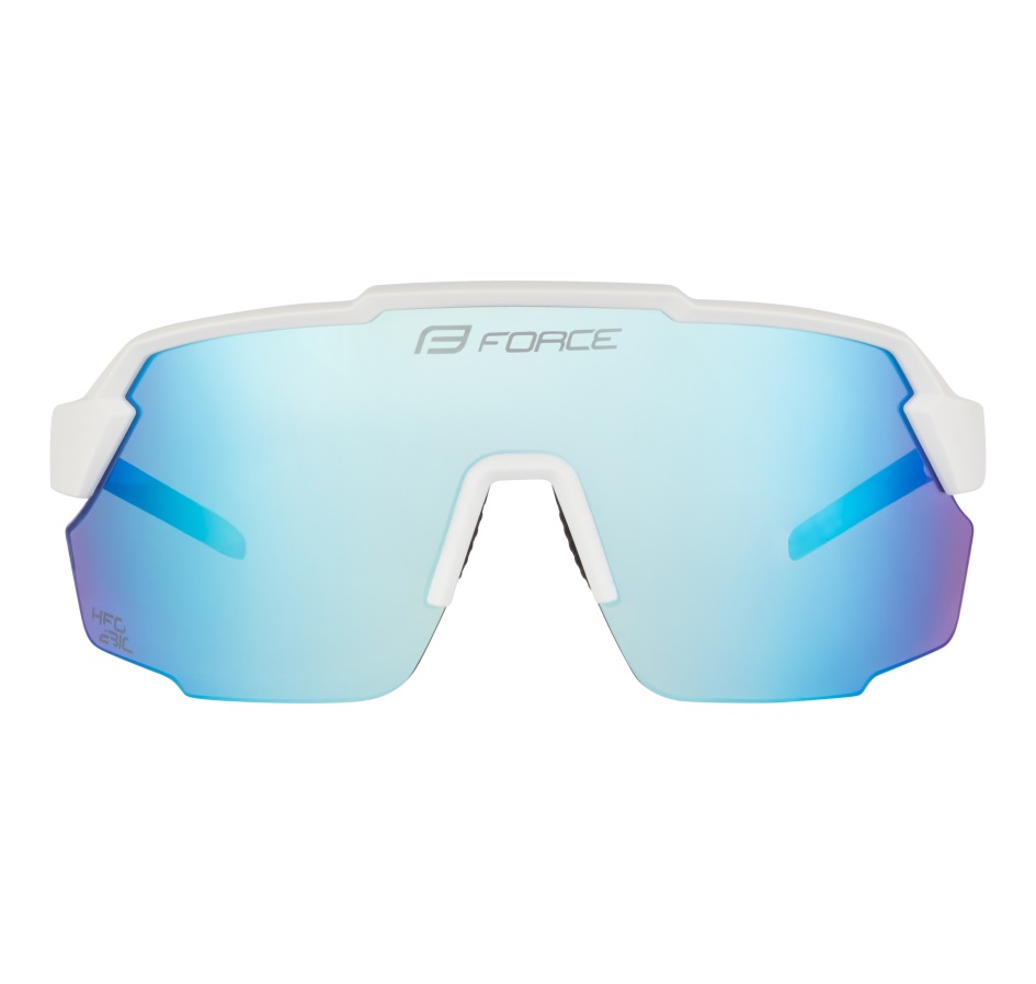 sunglasses FORCE PULSE white, blue mirr. lens