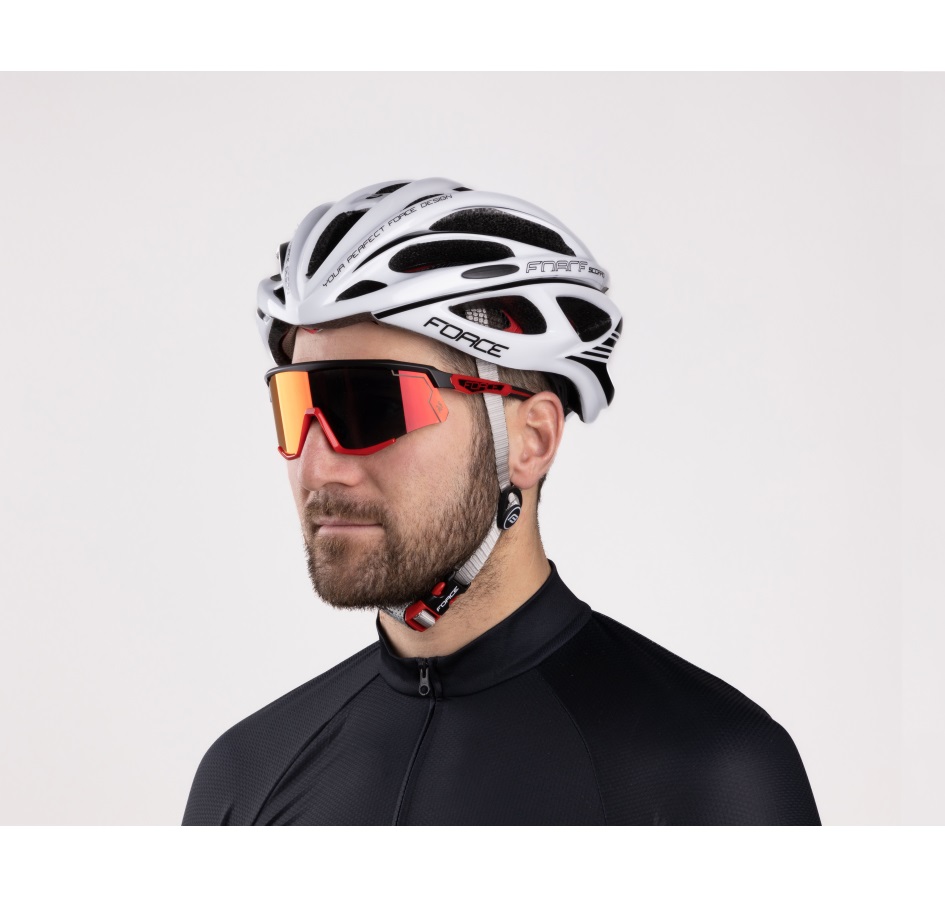 sunglasses FORCE SONIC,black-red, red mirr. lens