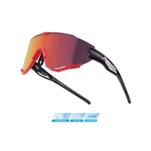 sunglasses FORCE CREED black-red, red revo lens