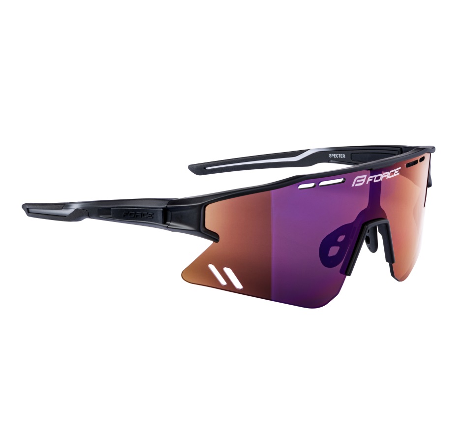 sunglasses FORCE SPECTER black, purple mirr. lens