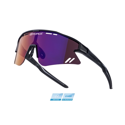 sunglasses FORCE SPECTER black, purple mirr. lens
