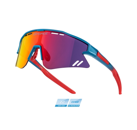 sunglasses FORCE SPECTER blue-red, red mirr. lens