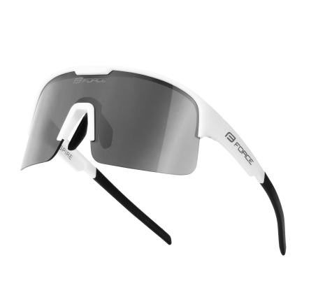sunglasses FORCE SPIRE white, black mirr. lens