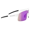 sunglasses FORCE SPIRE white, purple mirr. lens