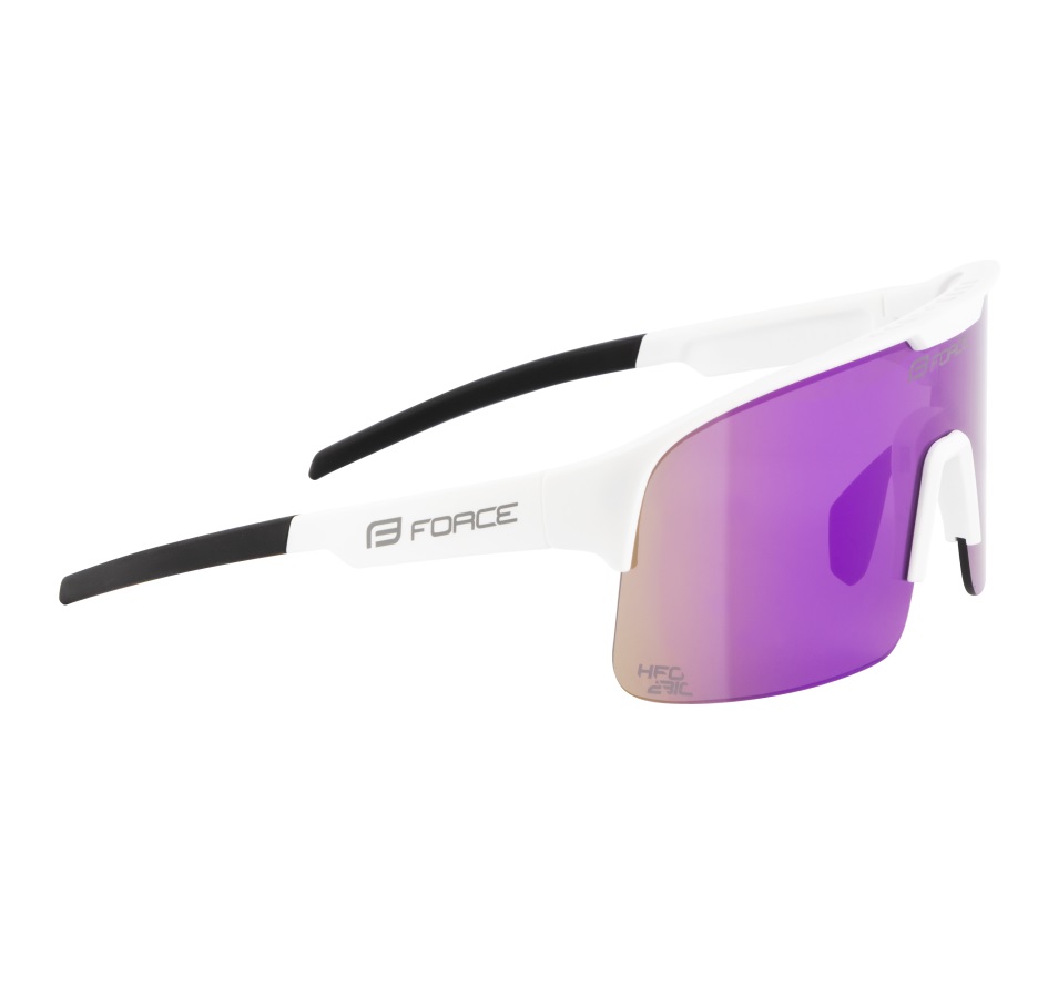 sunglasses FORCE SPIRE white, purple mirr. lens