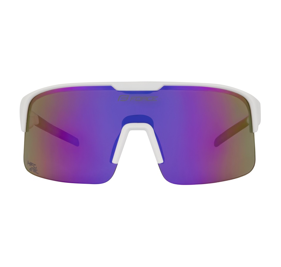 sunglasses FORCE SPIRE white, purple mirr. lens