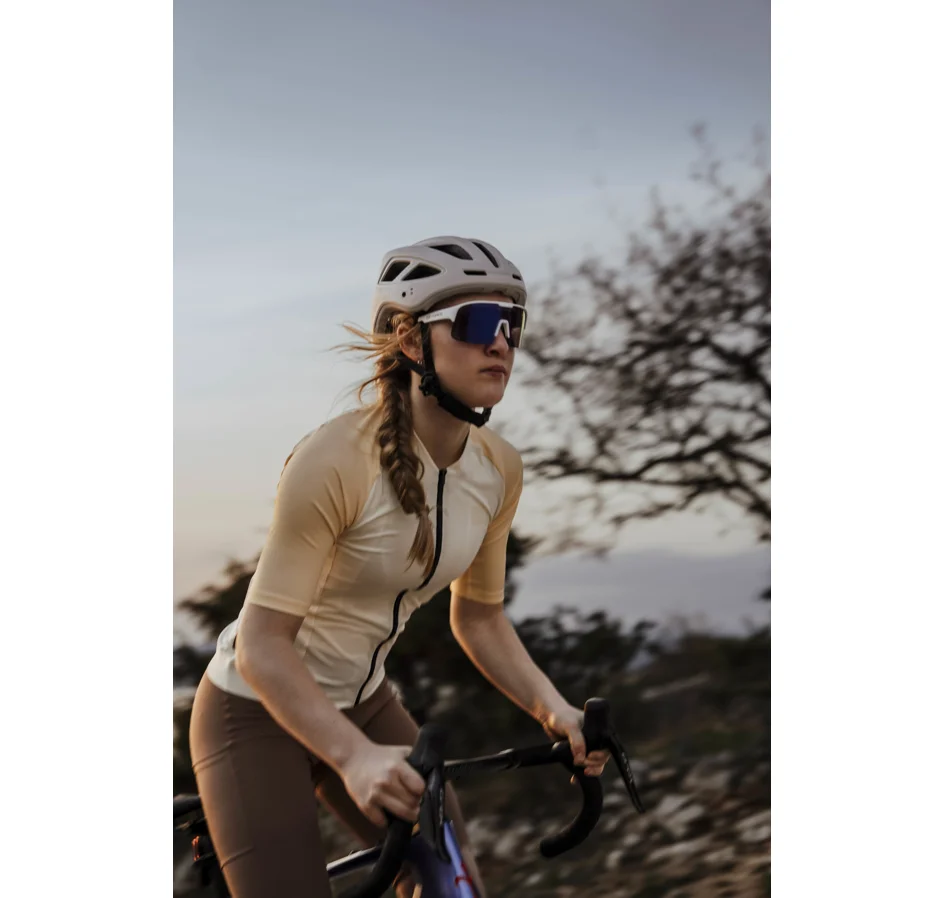 sunglasses FORCE SPIRE white, purple mirr. lens