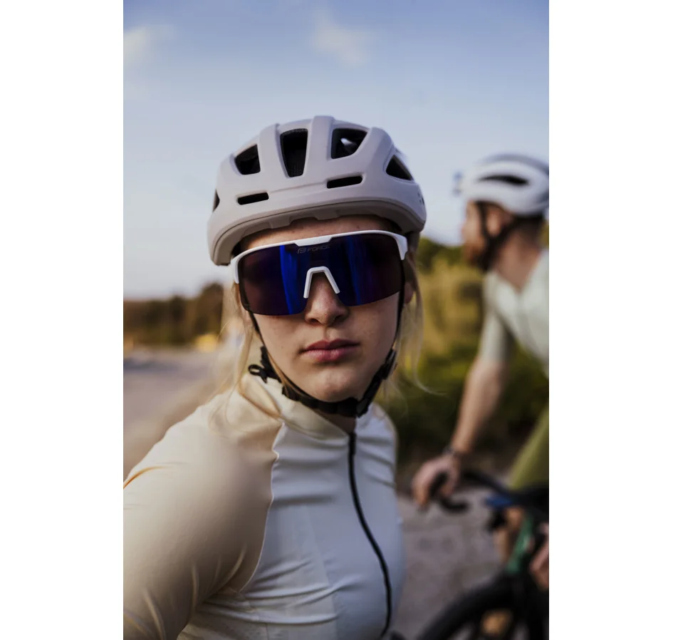 sunglasses FORCE SPIRE white, purple mirr. lens