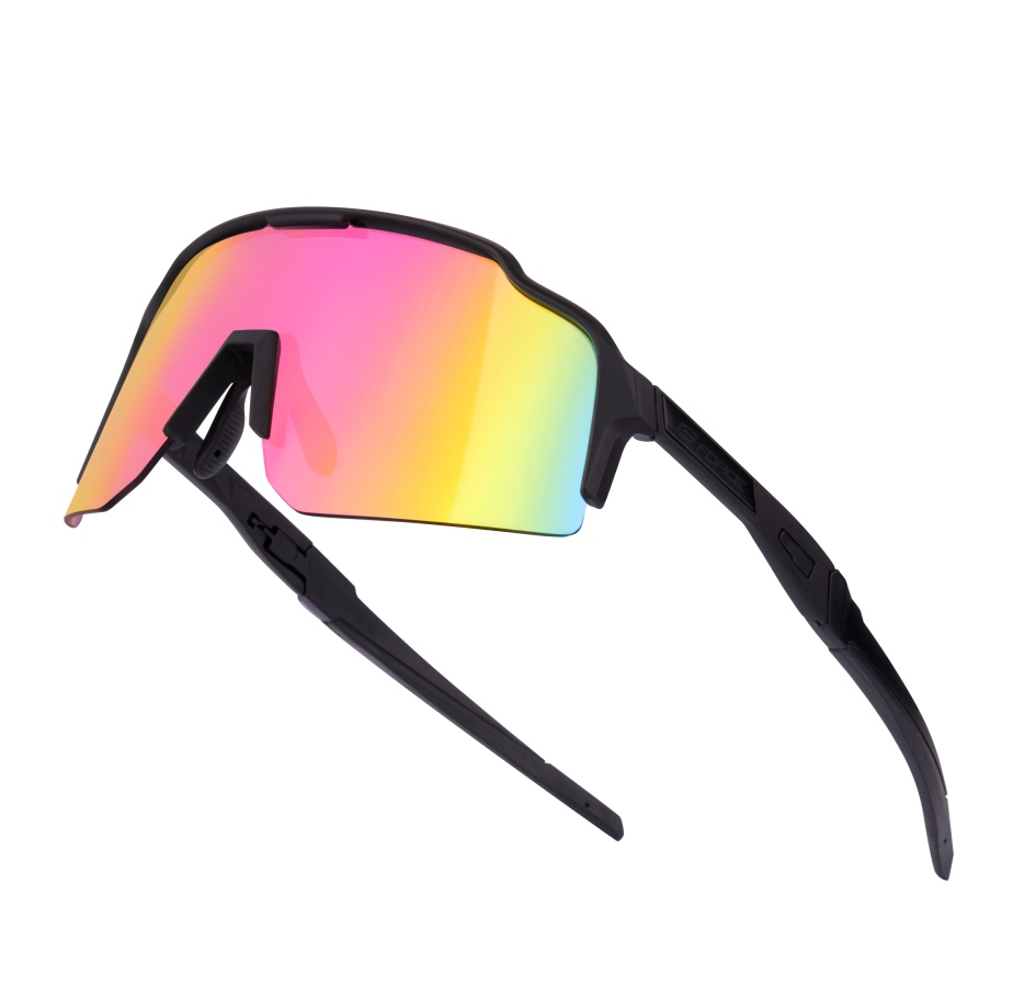 sunglasses FORCE STRIVE black, pink mirror lens