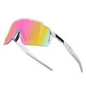 sunglasses FORCE STRIVE transp., pink mirror lens