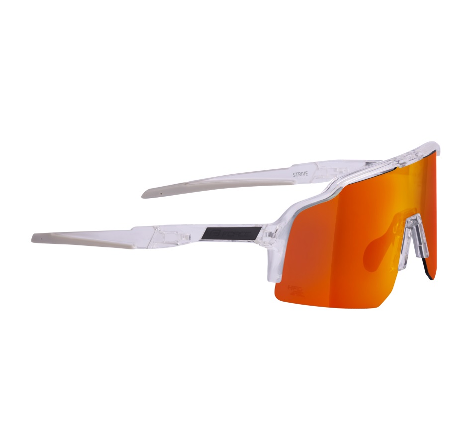 sunglasses FORCE STRIVE transp.,red mirror lens