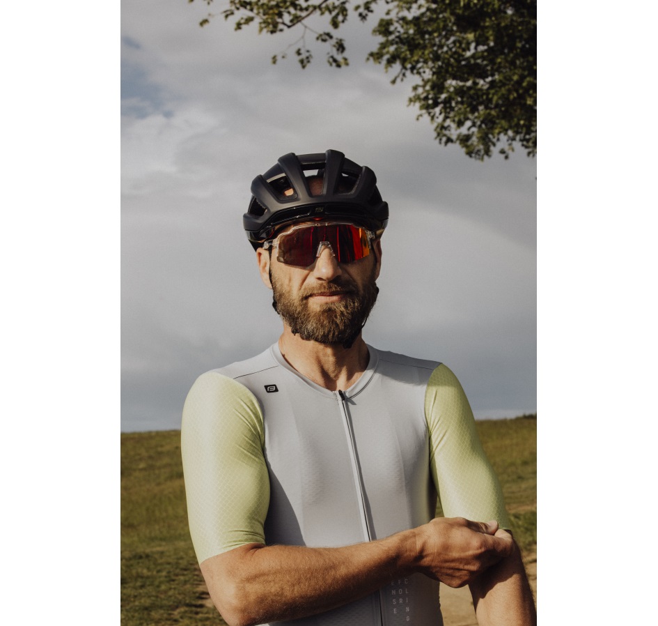 sunglasses FORCE STRIVE transp.,red mirror lens