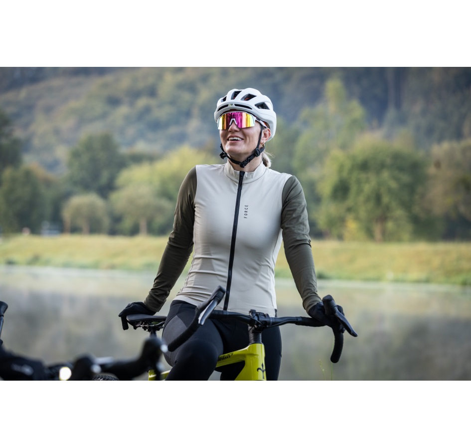 sunglasses FORCE STRIVE white, pink mirror lens