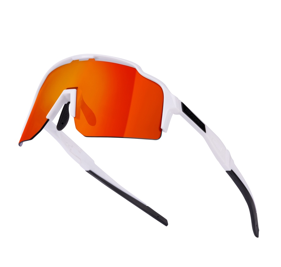 sunglasses FORCE STRIVE white,red mirror lens