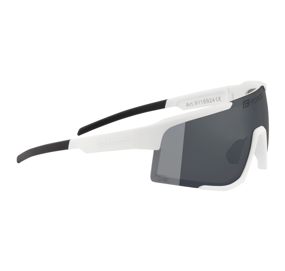 sunglasses FORCE ZENITH white, black mirr. lens