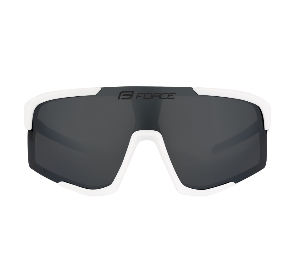 sunglasses FORCE ZENITH white, black mirr. lens