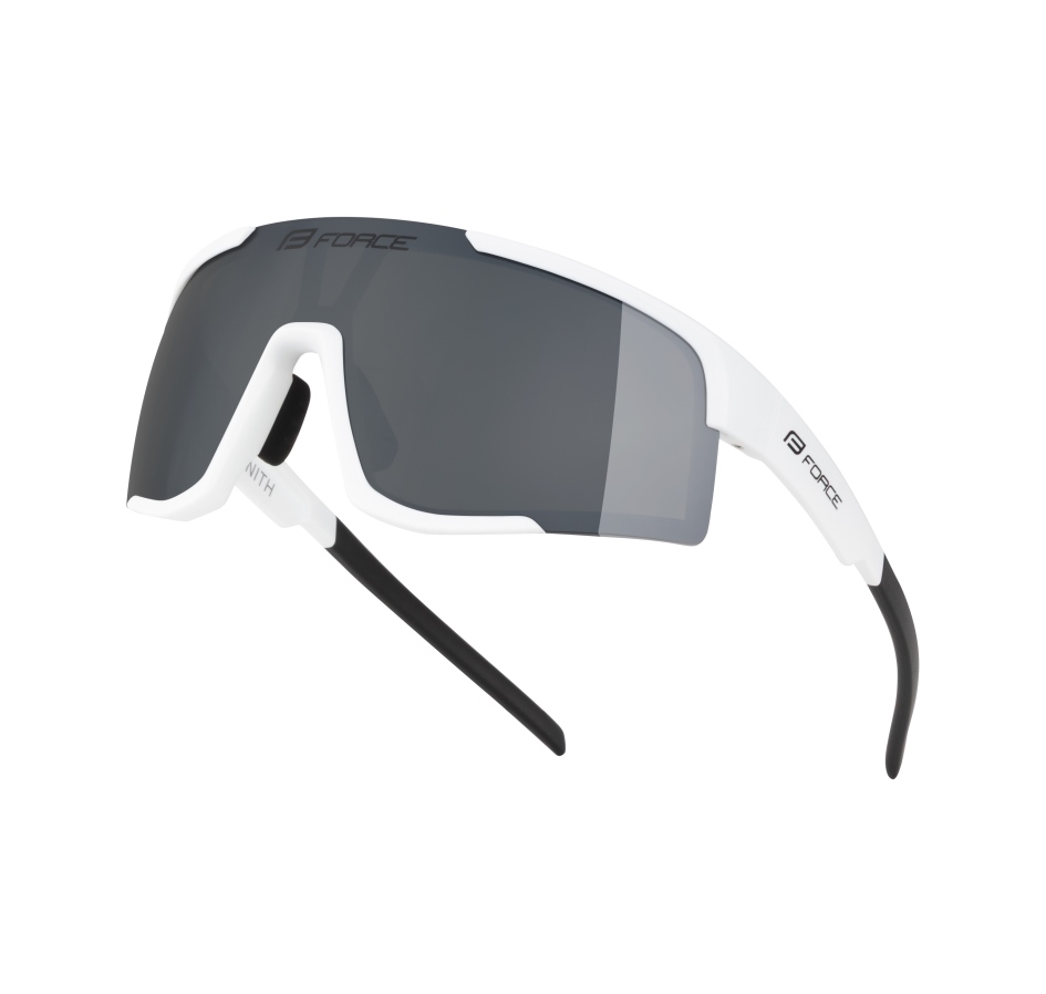 sunglasses FORCE ZENITH white, black mirr. lens