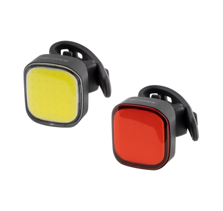 světla/blikačky sada FORCE COB 2.0 USB přední+zadn