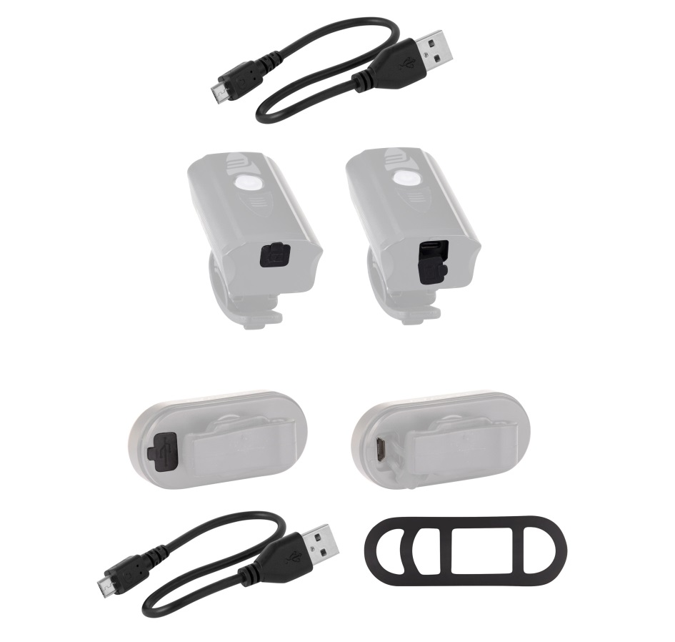 světla sada FORCE DIVER ARC USB přední+zadní
