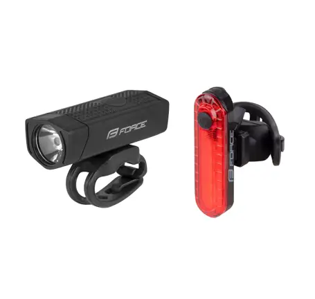 světla sada FORCE DOT USB přední+zadní