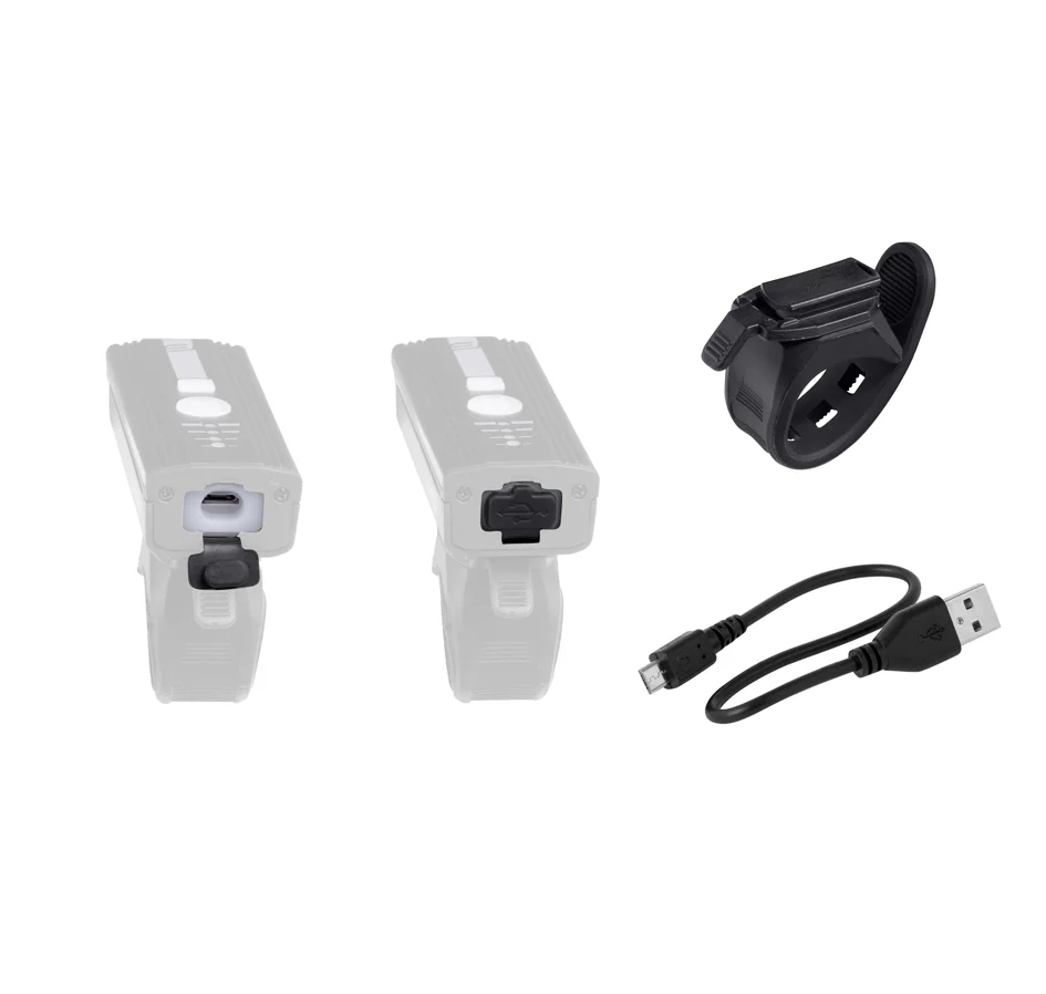 světlo přední FORCE ALERT 350LM USB, černé