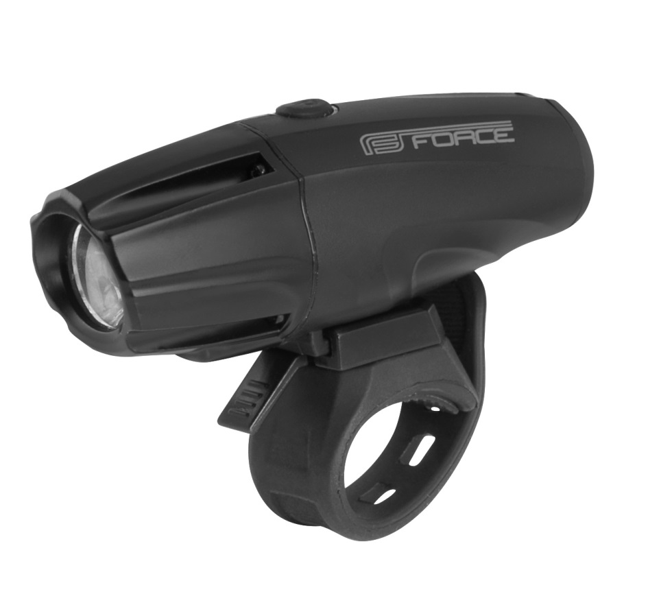 světlo přední FORCE SHARK 700LM USB, černé