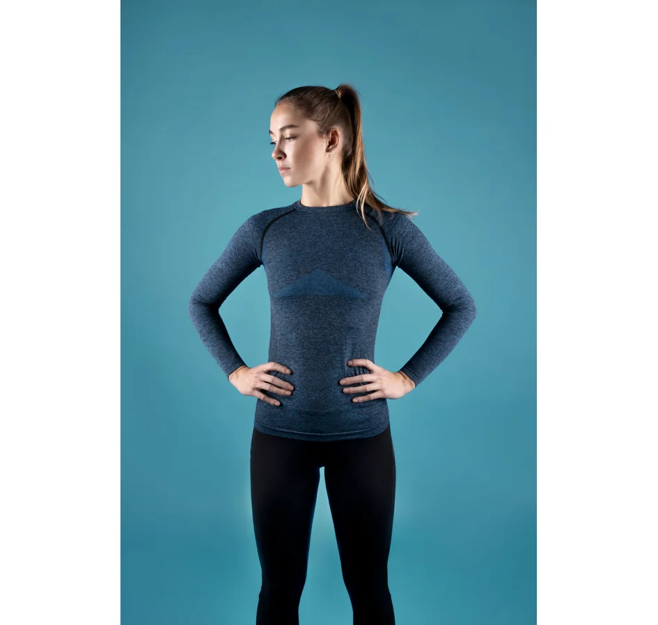 t-shirt/underwear F SOFT LADY long sl, blue