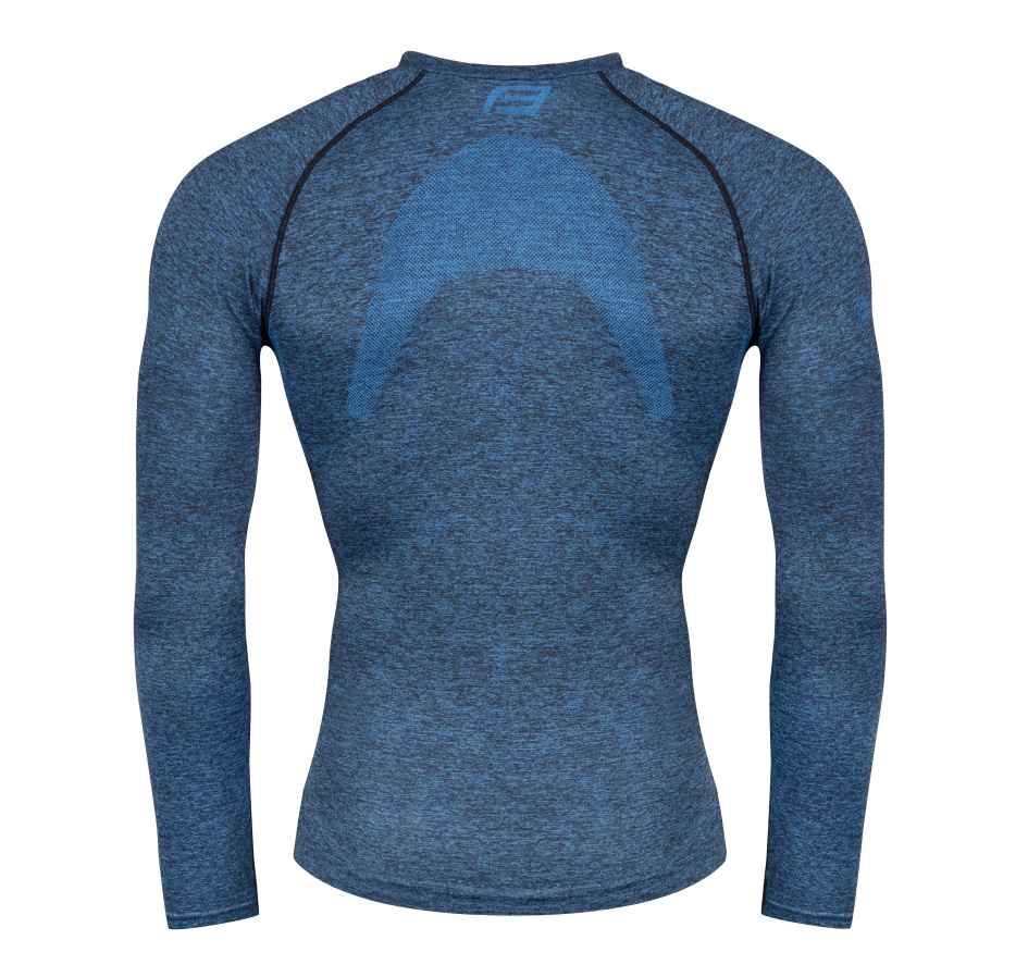 t-shirt/underwear F SOFT long sl., blue