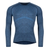 t-shirt/underwear F SOFT long sl., blue XS-S
