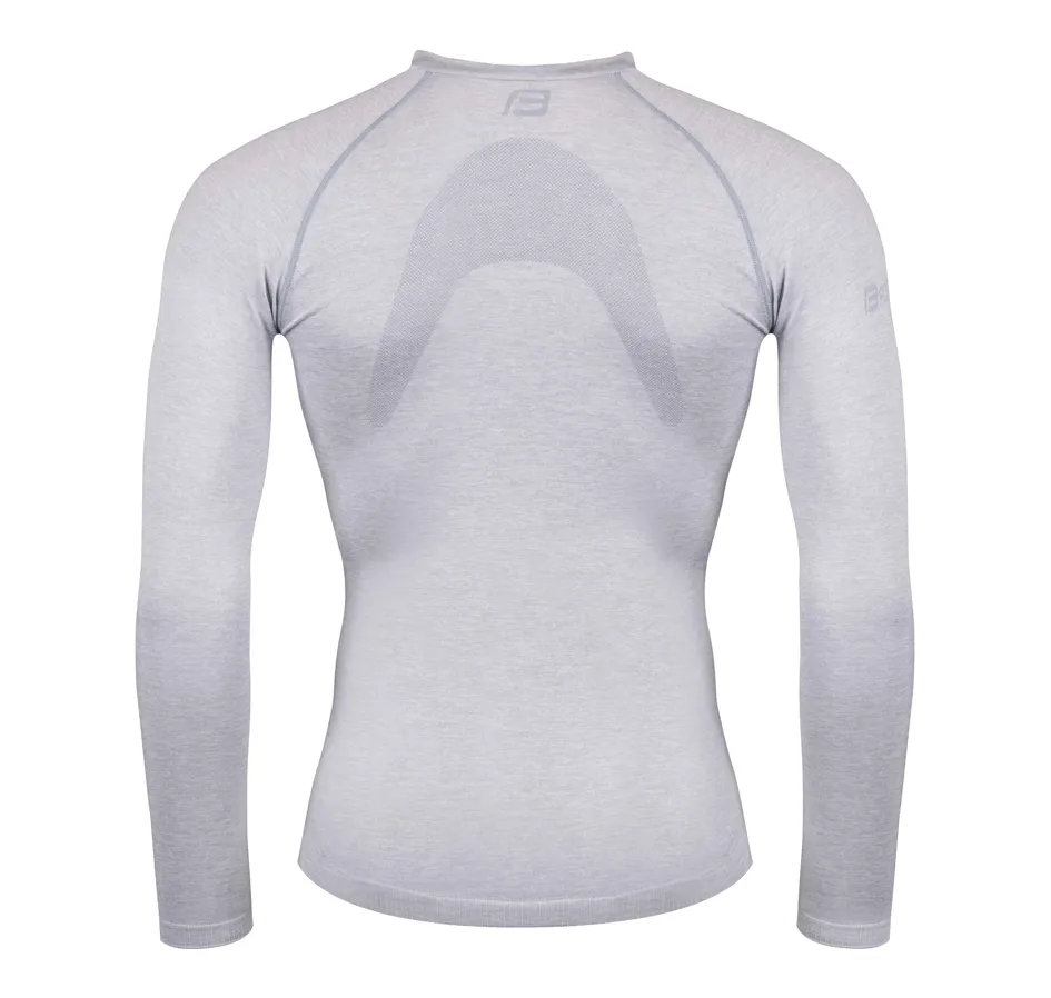 t-shirt/underwear F SOFT long sl., light grey