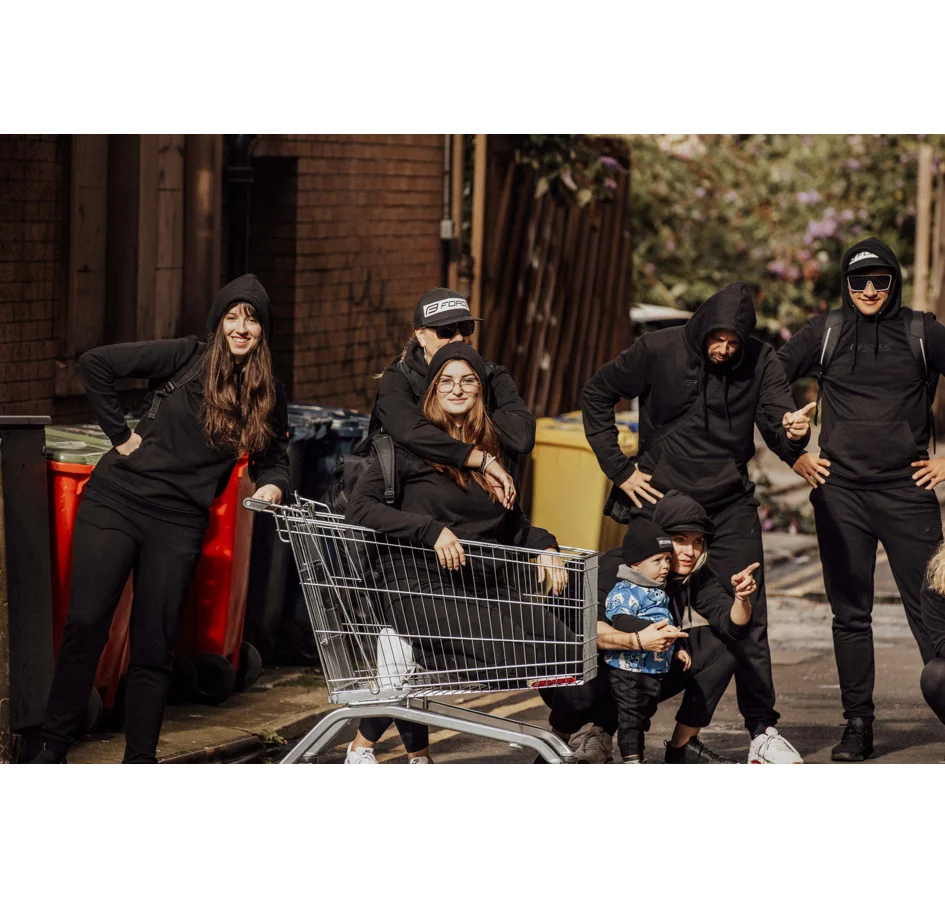 tepláky FORCE COMFY, černé