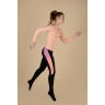 tights F RIDGE LADY without pad, black-apricot