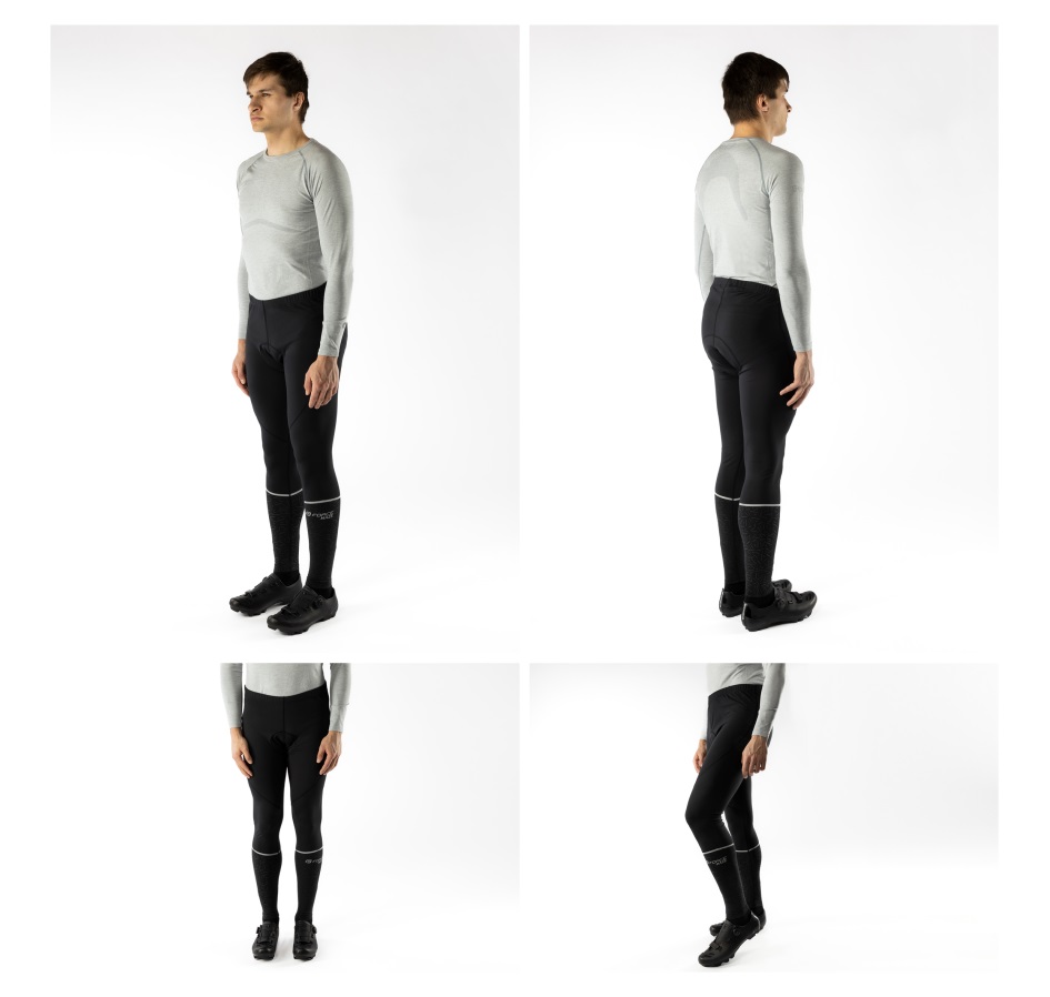 tights FORCE MAZE with pad, black