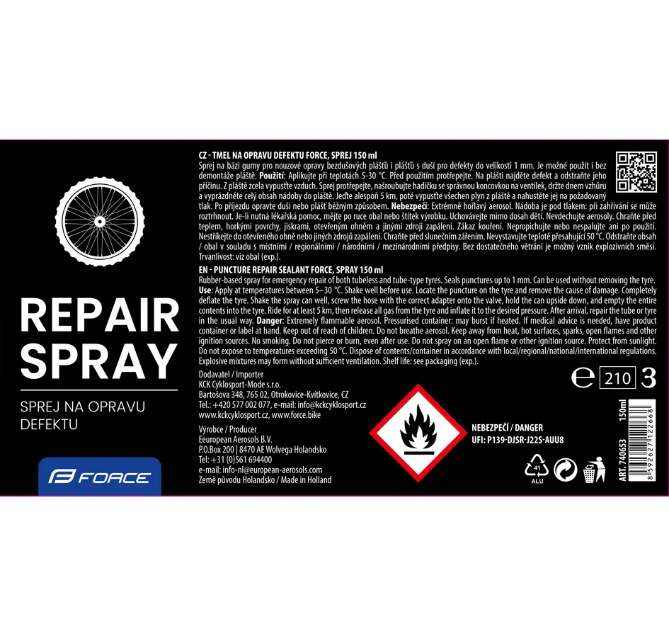 tmel na opravu defektu FORCE, sprej 150 ml