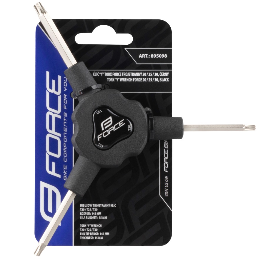 torx Y wrench FORCE T20/ T25/ T30, black